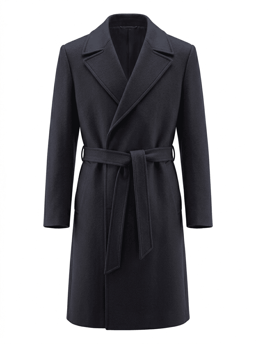 Double-Breasted Wool Overcoat