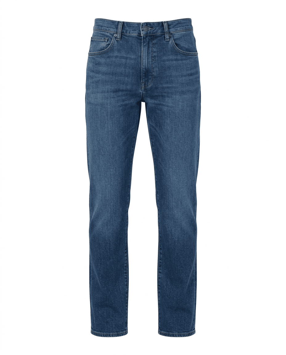 Straight-Leg Denim Jeans