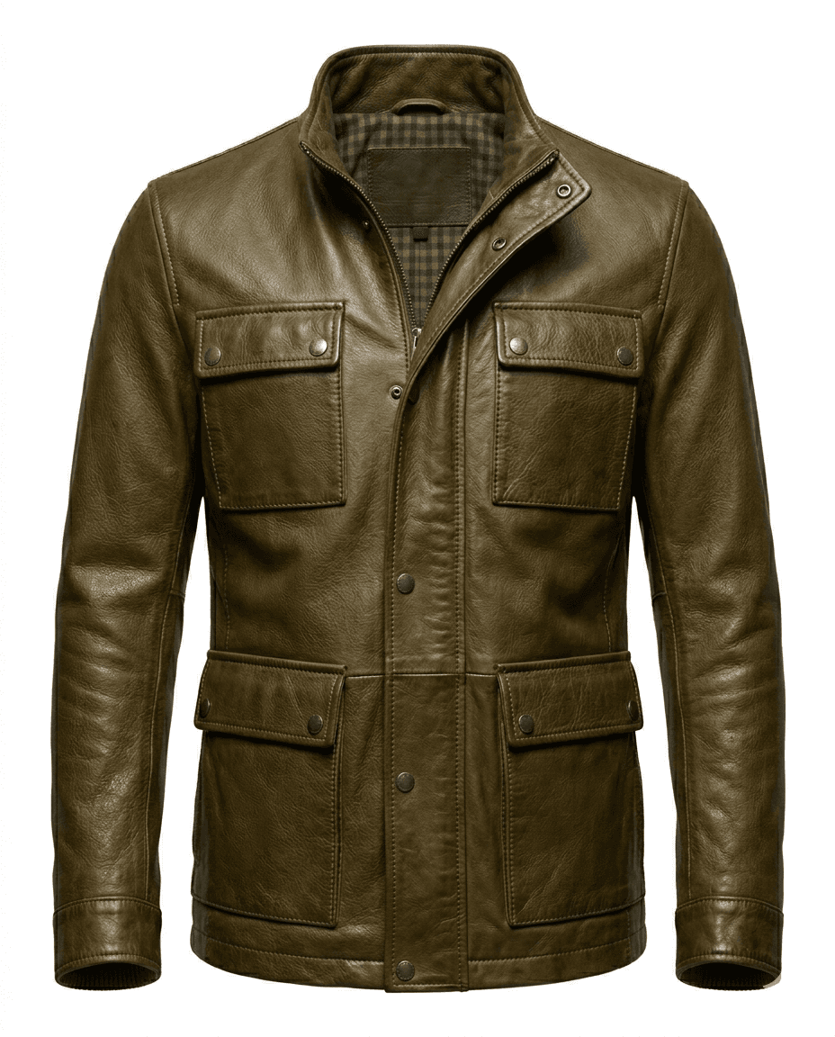 Leather Field Jacket